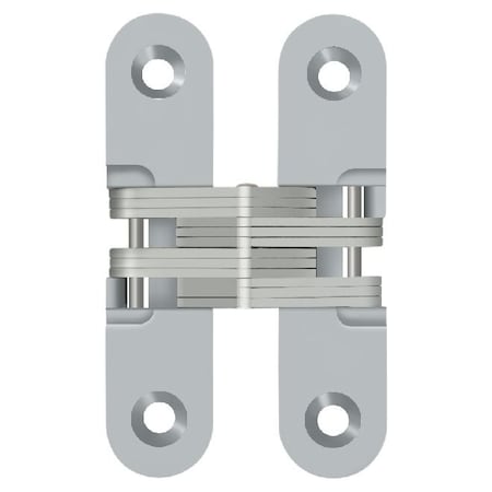 Deltana 2-3/4 x 5/8 Concealed Hinge; Satin Chrome Finish DCH208U26D